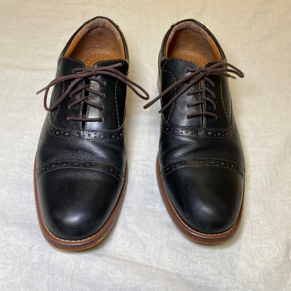 G.H. Bass Banks Cap Toe Oxford Dress Shoes Black Leather Men\'s 9.5M main image 9